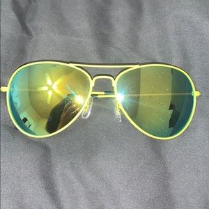 Yellow Reflective Sunglasses